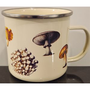 Alfresco Enamel Mug-Mushrooms