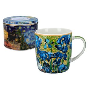 Mug in metal tin - Irises, Van Gogh 400 ML