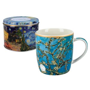 Mug in metal tin - Almond Blossom, Van Gogh 400 ML