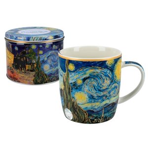 Mug in metal tin - Starry Night, Van Gogh 400 ML