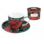 Floral Story Cup with Saucer-A