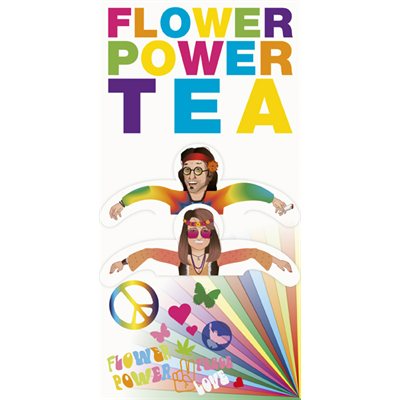 Carte de vœux thé-Flower Power