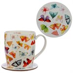 Butterfly Mug & Coaster Set
