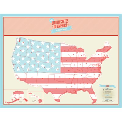 USA Scratch Map