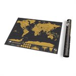Carte mondiale à gratter - Format voyage Deluxe