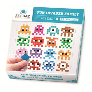 Stickaz Box-Fun Invader Family