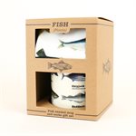 Enamel Mug & Socks Gift Set - Fish