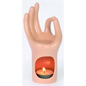 Om Meditation Hand Oil Burner