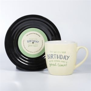 L&M Mug and Saucer-Birthday