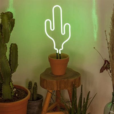 Lampe de Table Néon Cactus