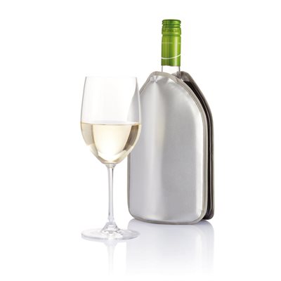 Wine cooler sleeve silver