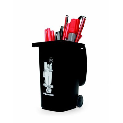 Wheelie Bin Desk Tidy – Black 